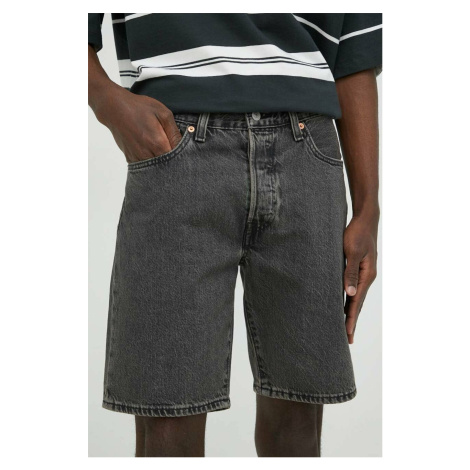 Rifľové krátke nohavice Levi's pánske, šedá farba Levi´s