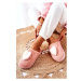 Ružové huňaté dámske papuče so srdiečkom