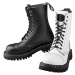 Topánky STEADY´S - 10 dierkové - Black white - STE / 10_black / White