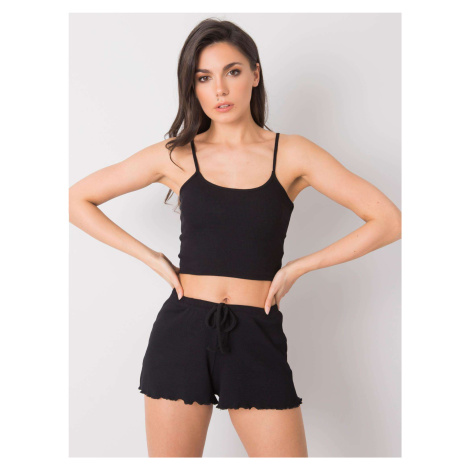 RUE PARIS čierny crop top