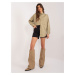 KHAKI OVERSIZE PREDĹŽENÁ KOŠEĽA BP-KS-1026-1.19-KHAKI