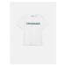 Tričko Trussardi T-Shirt Logo Print Cotton Jersey 30/1 Biela