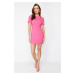 Trendyol Pink A-line Crew Neck Mini Woven Dress