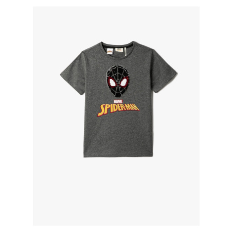 Koton Spider-Man Printed Short Sleeved T-Shirt Licensed Crew Neck