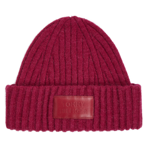 Tommy Hilfiger Čiapka - TOMMY MODERN BEANIE ružová