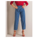 Dámske džínsy s vysokým pásom SP-888 - RUE PARIS jeans-modrá