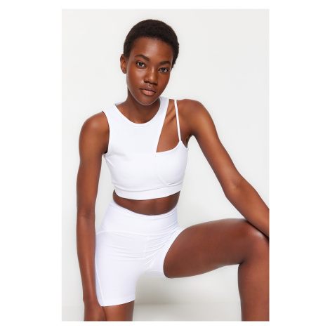 Trendyol White Medium Support/Shaping Knitted Sports Bra