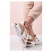 Béžovo-biele chunky sneakers tenisky Alvana