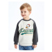 LC Waikiki Crew Neck Long Sleeve Snoopy Printed Baby Boy Sweatshirt