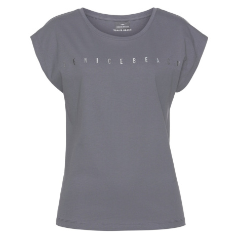 VENICE BEACH Funkčné tričko  tmavosivá / biela