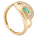 Zlatý prsteň SMERALDO so smaragdom