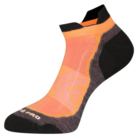 Merino wool ankle socks ALPINE PRO WERDE neon salmon