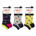 Zábavné nízke crazy ponožky unisex v sete 3 páry CRAZY IN-SHOE SOCKS 3x - Bellinda - žltá