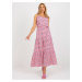 Pink maxi dress with flowers on hangers SUBLEVEL