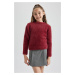 DEFACTO Girls Crew Neck Knitted Sweater