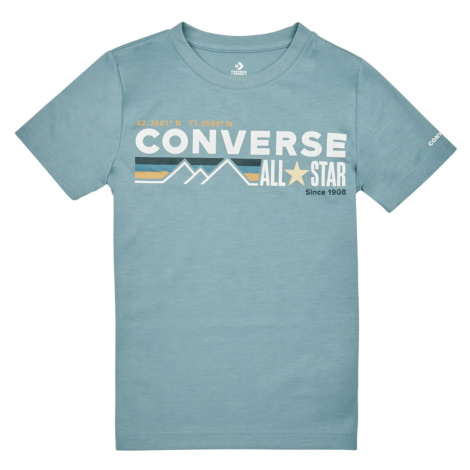 Converse  WORDMARKCHESTSTRIPE  Tričká s krátkym rukávom Modrá