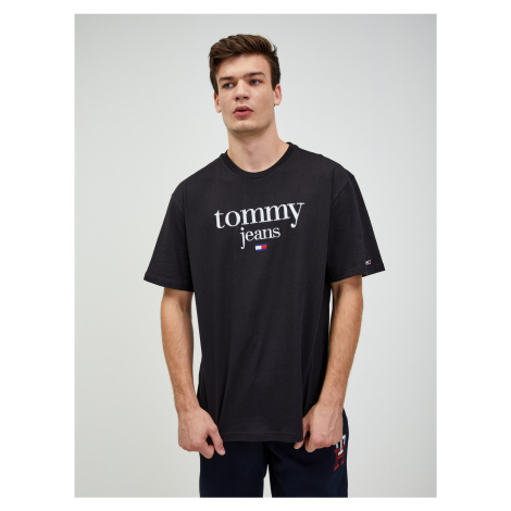 Black Mens T-Shirt Tommy Jeans - Men Tommy Hilfiger