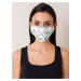 White protective mask with print