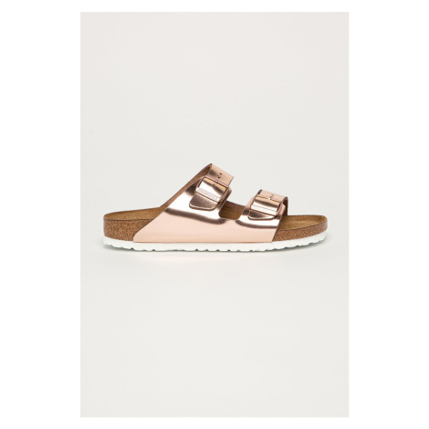 Kožené šľapky Birkenstock Arizona SFB dámske, ružová farba, 952093
