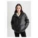 DEFACTO Waterproof Relax Fit Faux Leather Coat