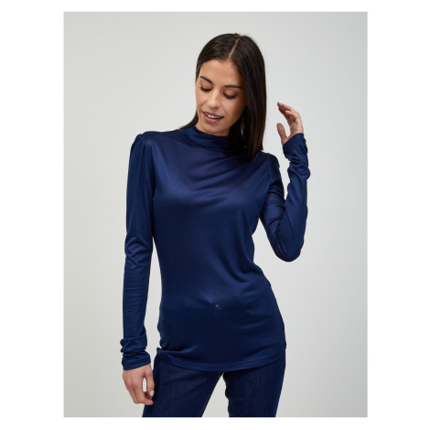 Dark Blue Long Sleeve T-Shirt ORSAY - Women