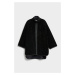 Kabát Trussardi Coat Fake Fur Čierna