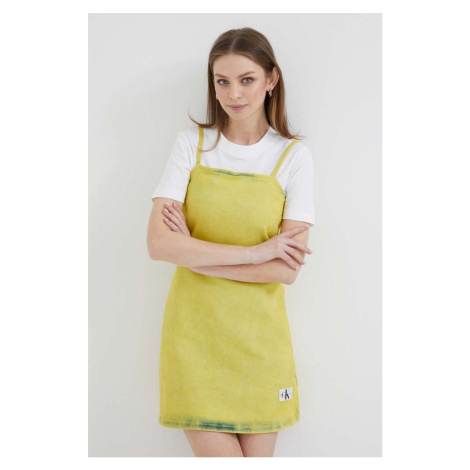 Rifľové šaty Calvin Klein Jeans