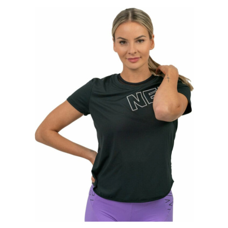Nebbia FIT Activewear Functional T-shirt with Short Sleeves Black Fitness tričko