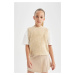 DEFACTO Girl's Crew Neck Sweater