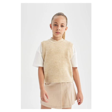 DEFACTO Girl's Crew Neck Sweater