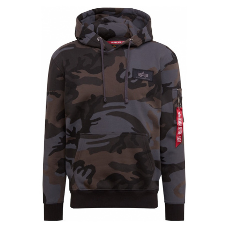 ALPHA INDUSTRIES Mikina  modrosivá / hnedá / antracitová / biela