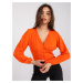 Orange blouse with loose sleeves by Agathe