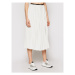 Lacoste Plisovaná sukňa JF5455 Biela Regular Fit