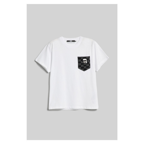 Tričko Karl Lagerfeld Logo Pocket T-Shirt Biela
