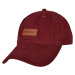 Elegant Bordeaux curved cap with patch