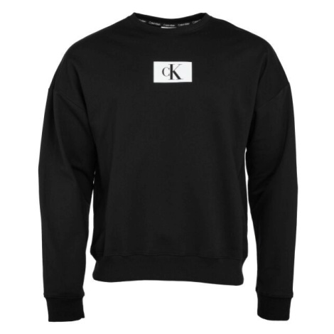 Calvin Klein ´96 TERRY LOUNGE-L/S SWEATSHIRT Pánska mikina, čierna, veľkosť