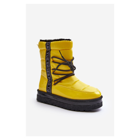 Women's Snow Boots With Yellow Lilar Bindings