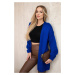 Blue mohair braid pattern sweater