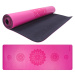 Gumová jóga podložka Sportago Indira 183x66x0,3cm - růžová - 3 mm