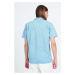Košeľa La Martina Man S/S Shirt Cotton Jaquard Modrá