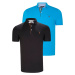 DUAL SET T8582 DEWBERRY MENS T-SHIRT-BLACK-DARK TURQUOISE