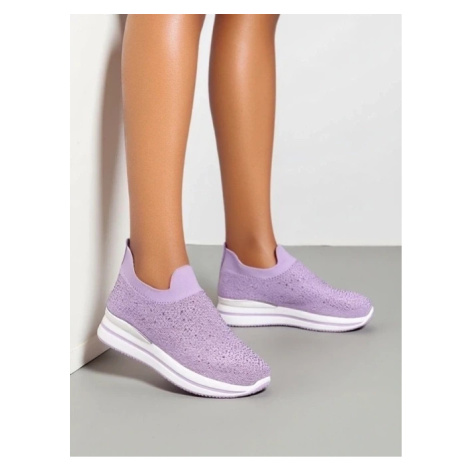 Resti Slip-on women's sports shoes with rhinestones Adeq