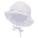STERNTALER Klobúk ľanový s mašľou na zaväzovanie UV 50+ white dievča-35 cm-1-2 m