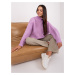 Light purple oversize sweater with puffed sleeves