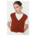 Trendyol Taba Soft Textured Knit Vest