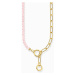 Thomas Sabo KE2193-414-9-L47V Gold-plated necklace with link chain elements and pink beads