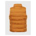Oranžová dievčenská prešívaná vesta s kožúškom GAP