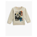 Koton Bear Printed Sweatshirt Long Sleeve Crew Neck Raised