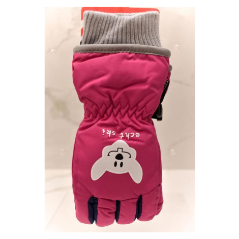 Detské ružové lyžiarske rukavice ECHT KOCHAM 4-9YEAR
