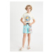 DEFACTO Boy's Palm Tree Patterned Swim Shorts